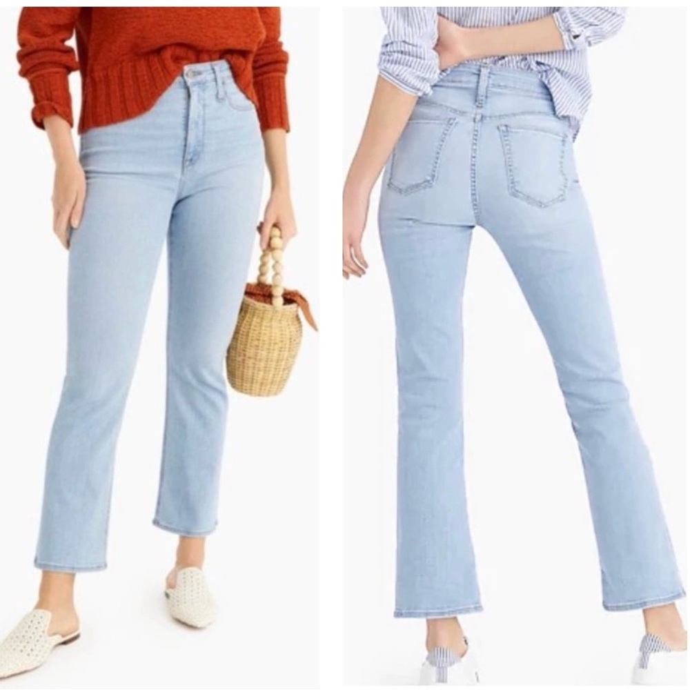 J. Crew 28 Curvy Billie Demi Boot Light Wash Jeans